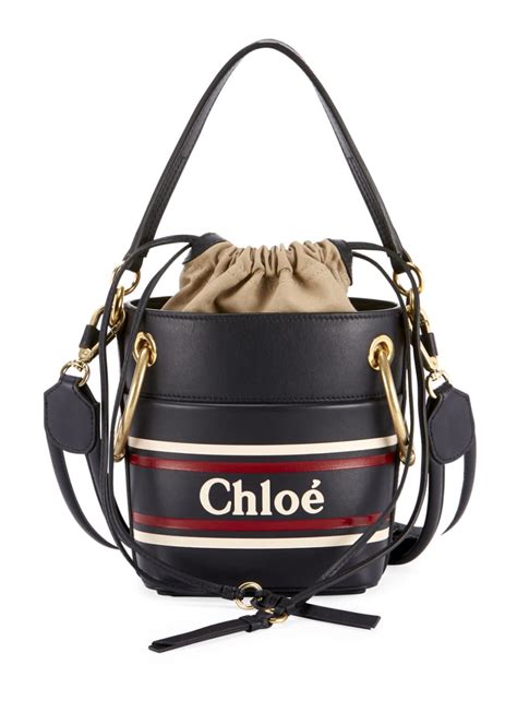 chloe bucket bag white